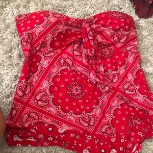 red paisley top